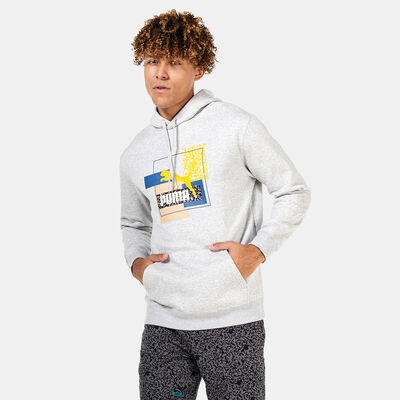 PUMA Men's Brand Love Hoodie Grey PUMA Men's Brand Love Hoodie Grey