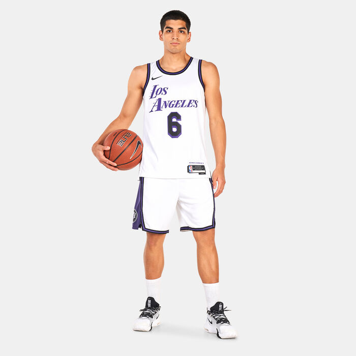 Nike Men's Los Angeles Lakers NBA Dri-FIT Swingman City Edtion Jersey - 2022/24 White Nike Men's Los Angeles Lakers NBA Dri-FIT Swingman City Edtion Jersey - 2022/24 White image number 2