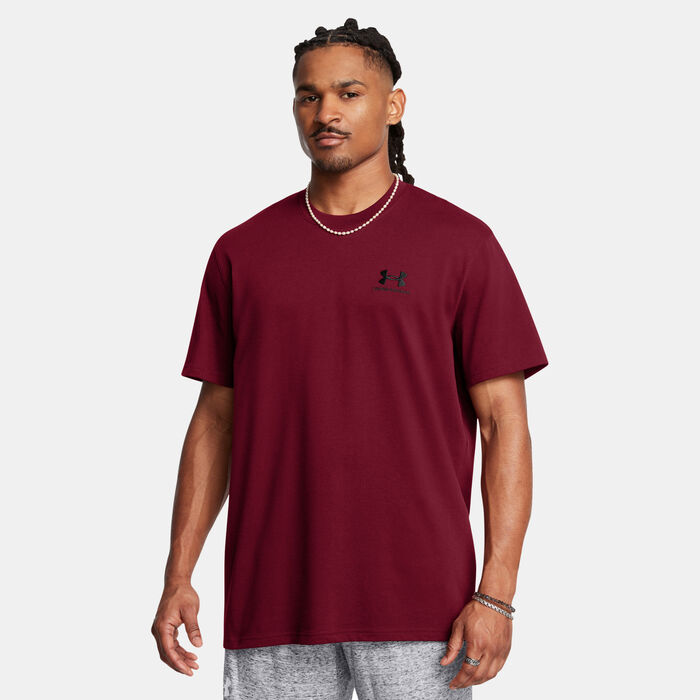Under Armour Men's Logo Heavyweight T-Shirt Red Under Armour Men's Logo Heavyweight T-Shirt Red image number 0