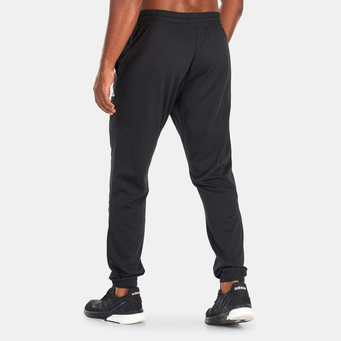 adidas Men's Essentials Single Jersey Tapered Logo Training Joggers Black image number 1