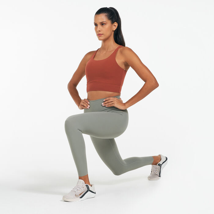 Nike Women's Yoga Luxe Infinalon Crop Top Red Nike Women's Yoga Luxe Infinalon Crop Top Red image number 2