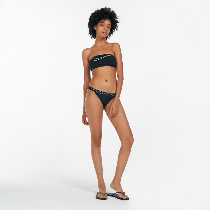 Nike Swim Women's Bandeau Swimming Bikini Top Black Nike Swim Women's Bandeau Swimming Bikini Top Black image number 2