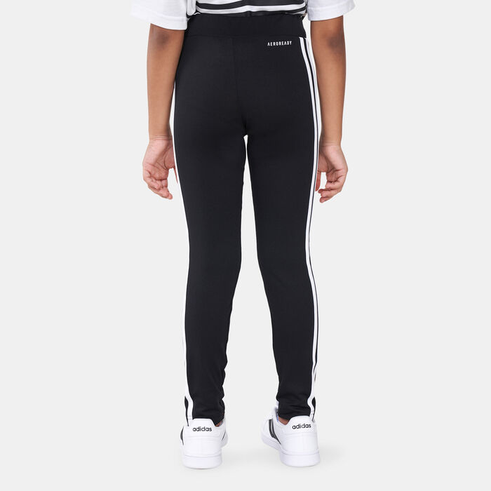 adidas Kids' Designed To Move 3-Stripe Leggings Black adidas Kids' Designed To Move 3-Stripe Leggings Black image number 1