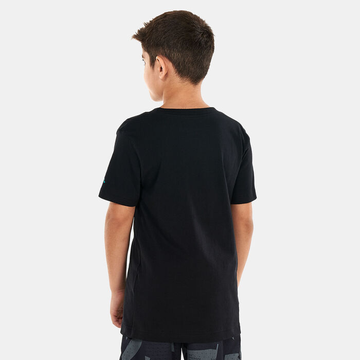 Jordan Kids' Jumpman Flight Throw Graphic T-Shirt (Older Kids) Black Jordan Kids' Jumpman Flight Throw Graphic T-Shirt (Older Kids) Black image number 1