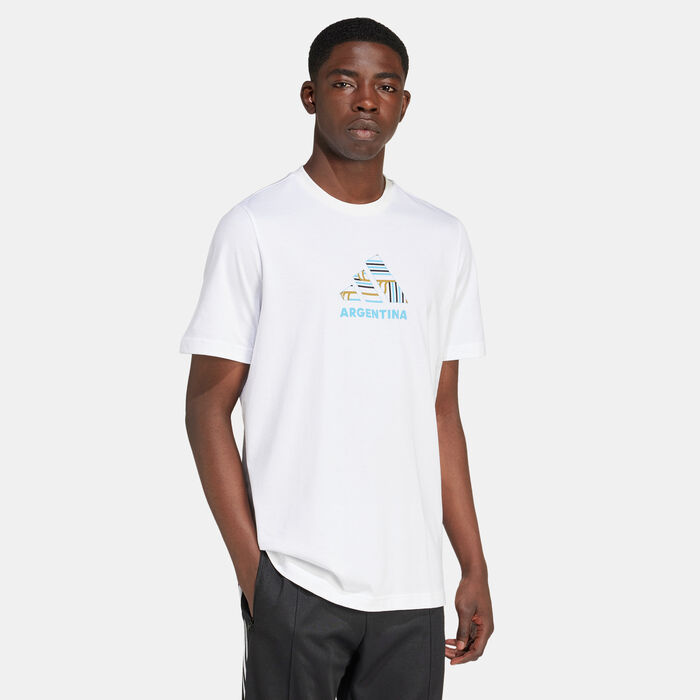 adidas Men's Argentina Football Fan Graphic T-Shirt White adidas Men's Argentina Football Fan Graphic T-Shirt White image number 2
