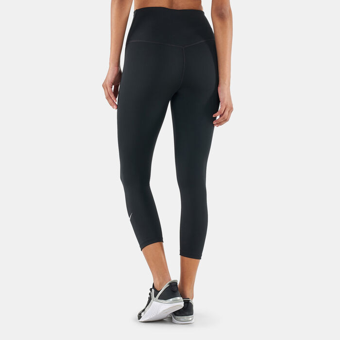 Nike Women's One Dri-FIT Cropped Leggings Black Nike Women's One Dri-FIT Cropped Leggings Black image number 1