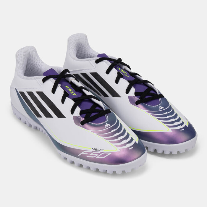 adidas Men's F50 Club Messi Turf Ground Football Shoes White adidas Men's F50 Club Messi Turf Ground Football Shoes White image number 1