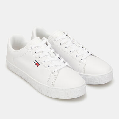 Tommy Hilfiger Women's Logo Leather Shoes White