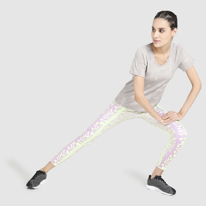 Nike Women's Dri-FIT Air T-Shirt Grey Nike Women's Dri-FIT Air T-Shirt Grey image number 2