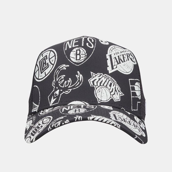 New Era Men's Chicago Bulls Allover Print Trucker Cap Black image number 0