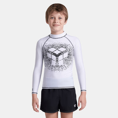 Arena Kids' Graphic Swimming Rashguard White