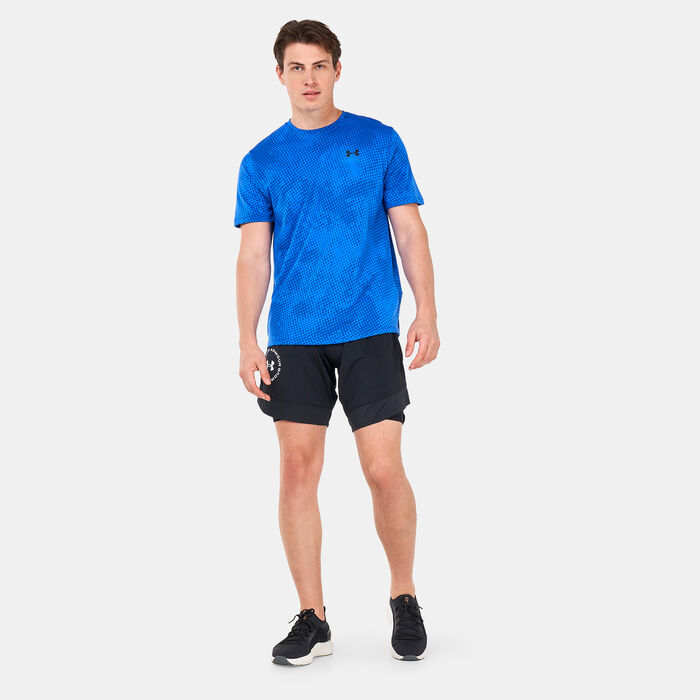 Under Armour Men's Training Vent Jacquard T-Shirt Blue Under Armour Men's Training Vent Jacquard T-Shirt Blue image number 2