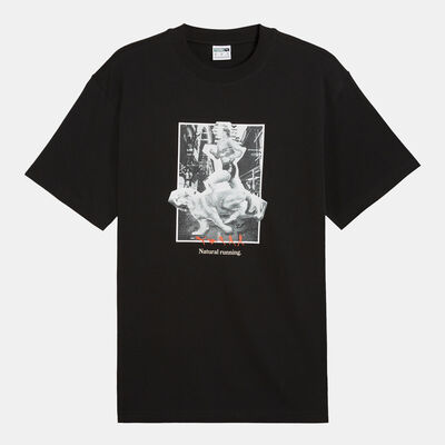 PUMA Men's Club de Course Graphic T-Shirt Black