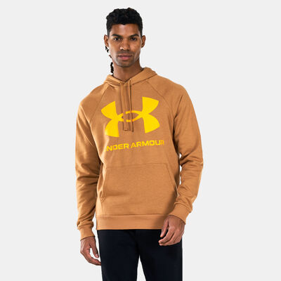 Under Armour Men's UA Rival Fleece Big Logo Pullover Hoodie Brown