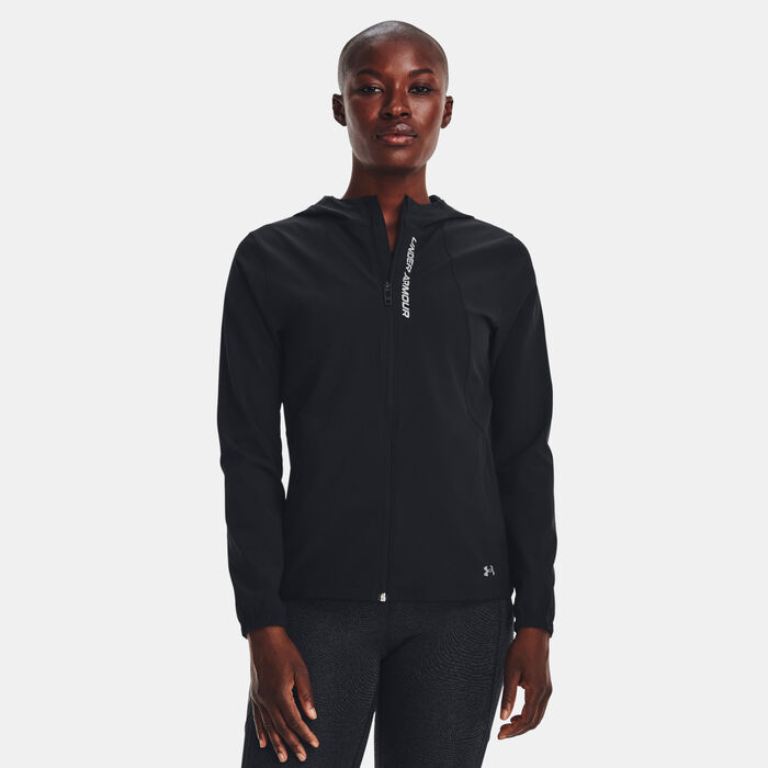 Under Armour Women's OutRun The Storm Running Jacket Black image number 0