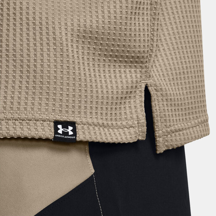 Under Armour Men's Rival Waffle Hoodie Brown image number 2