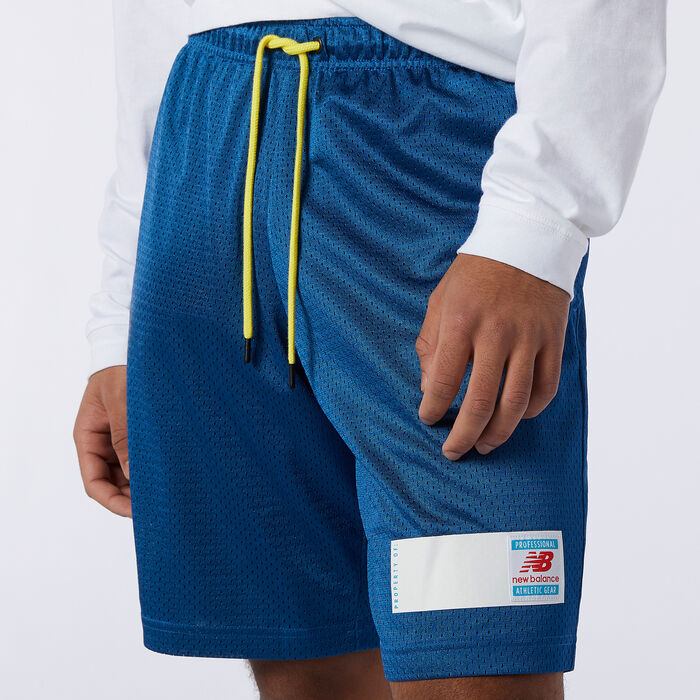 New Balance Men's NB Essentials Mesh Shorts Blue New Balance Men's NB Essentials Mesh Shorts Blue image number 2