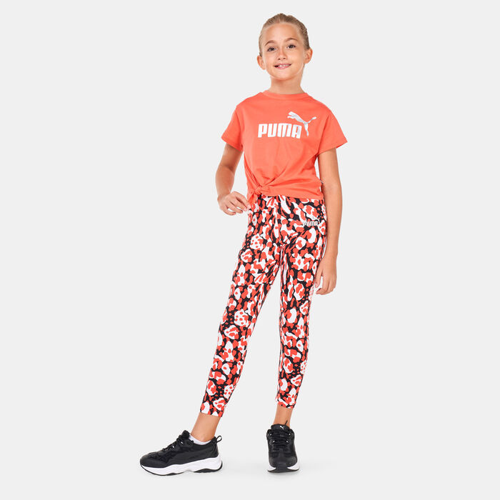 PUMA Kids' ESS+ Logo Knotted T-Shirt Pink PUMA Kids' ESS+ Logo Knotted T-Shirt Pink image number 2