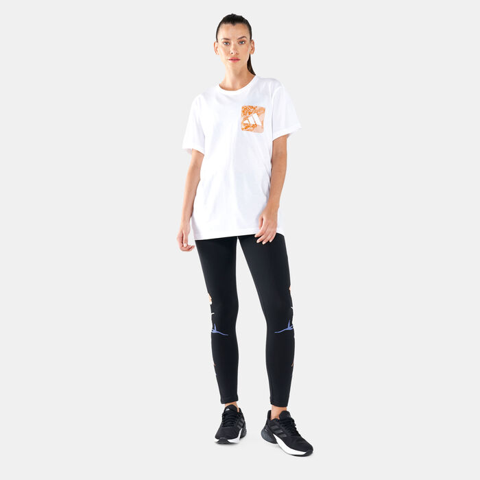 adidas Women's Lace Graphic T-Shirt White image number 2