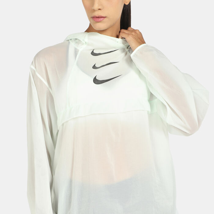 Nike Women's Run Division Pullover Packable Jacket Green Nike Women's Run Division Pullover Packable Jacket Green image number 3