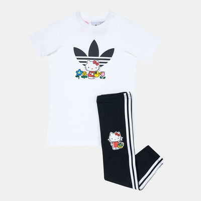 adidas Originals Kids' Originals x Hello Kitty T-Shirt Dress Set Multi adidas Originals Kids' Originals x Hello Kitty T-Shirt Dress Set Multi