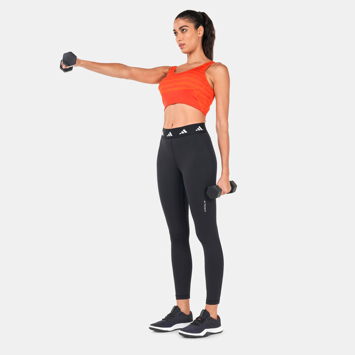 adidas Women's Techfit 7/8 Leggings Black image number 2