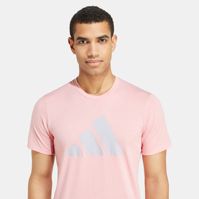 adidas Men's Train Essentials Feelready Logo Training T-Shirt Pink adidas Men's Train Essentials Feelready Logo Training T-Shirt Pink image number 3