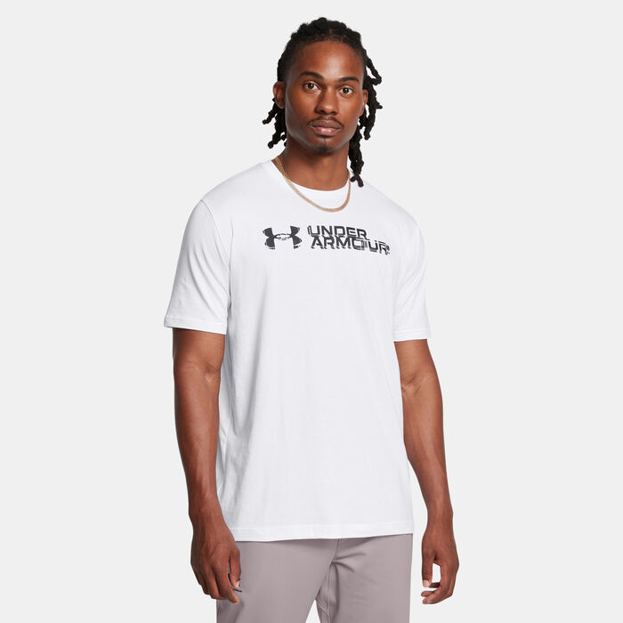 Under Armour Men's Sliced Wordmark T-Shirt White Under Armour Men's Sliced Wordmark T-Shirt White image number 0