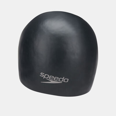 Speedo Plain Moulded Swimming Cap Black Speedo Plain Moulded Swimming Cap Black