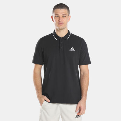 adidas Men's AEROREADY Essentials Piqué Small Logo Polo Shirt Black