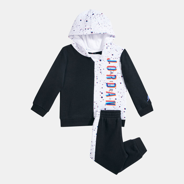 Jordan Kids' Space Glitch Pullover Hoodie Set (Baby & Toddler) Black image number 0