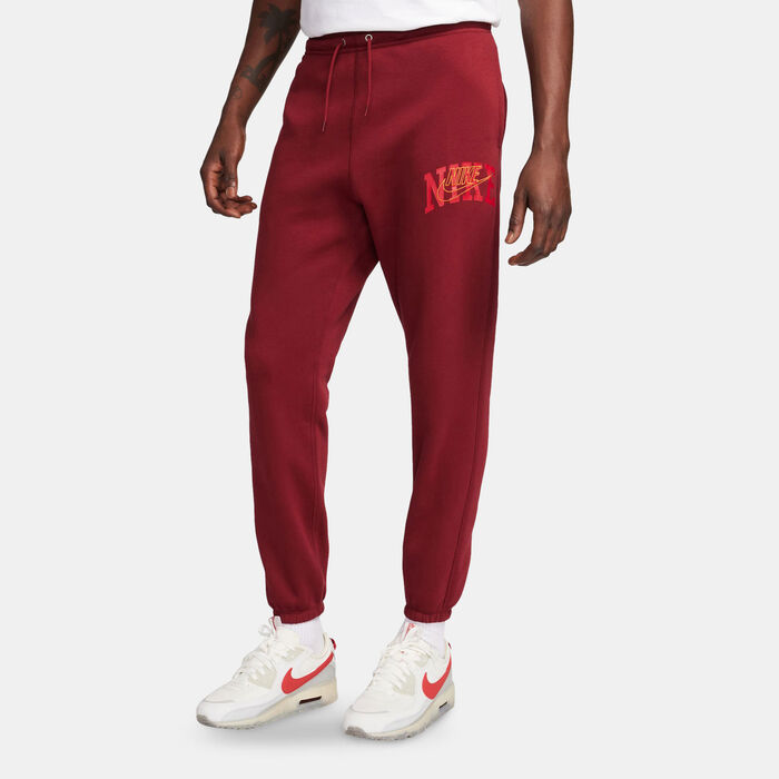 Nike Men's Club Fleece Cuffed Trousers Maroon Nike Men's Club Fleece Cuffed Trousers Maroon image number 0
