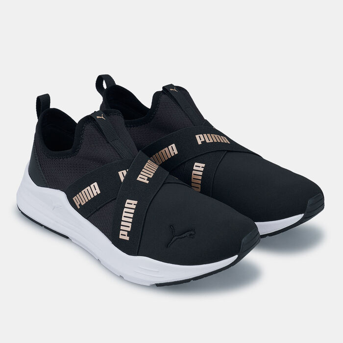 PUMA Women's Wired Run Metallics Slip-On Shoe Black PUMA Women's Wired Run Metallics Slip-On Shoe Black image number 1