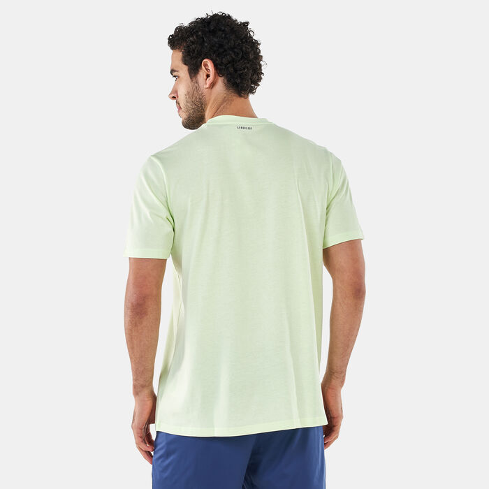 adidas Men's AEROREADY Training Graphic T-Shirt Green adidas Men's AEROREADY Training Graphic T-Shirt Green image number 1
