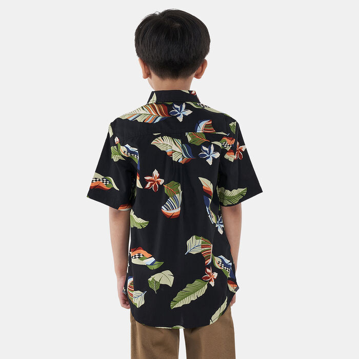 Vans Kids' Lucid Floral Print Shirt Black Vans Kids' Lucid Floral Print Shirt Black image number 1