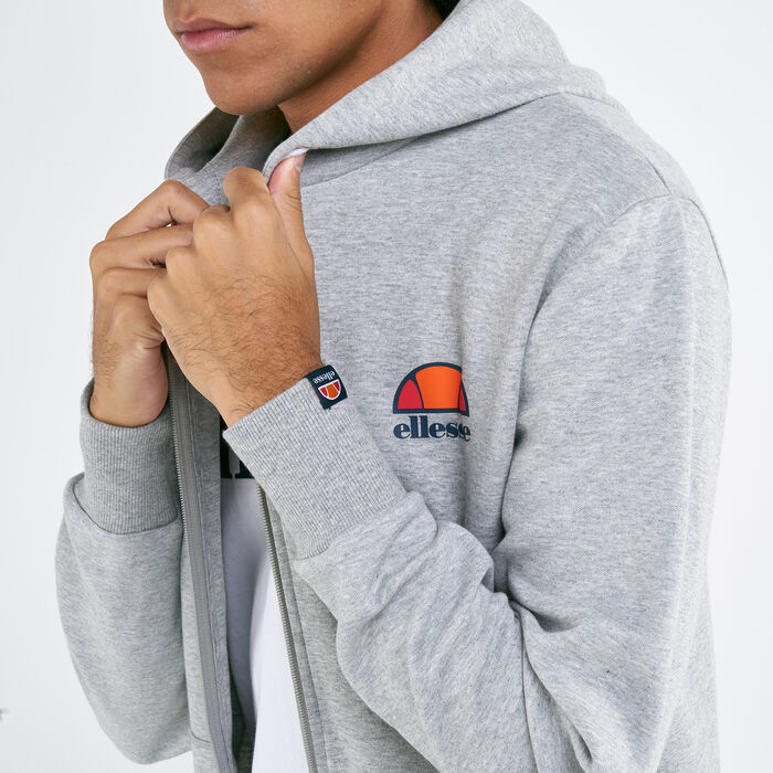 ellesse Men's Melbourne Full-Zip Hoodie Grey ellesse Men's Melbourne Full-Zip Hoodie Grey image number 3