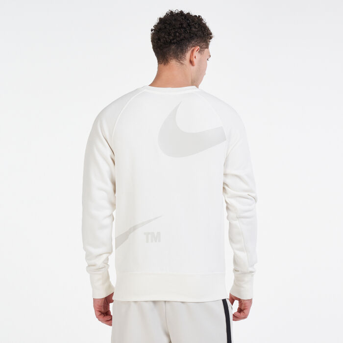 Nike Men's Sportswear Swoosh Crewneck T-Shirt White image number 1