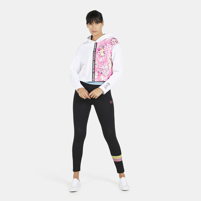 EA7 Emporio Armani Women's Hooded Sweatshirt White image number 2