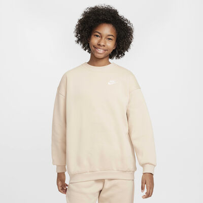 Nike Kids' Sportswear Club Fleece Sweatshirt Beige Nike Kids' Sportswear Club Fleece Sweatshirt Beige