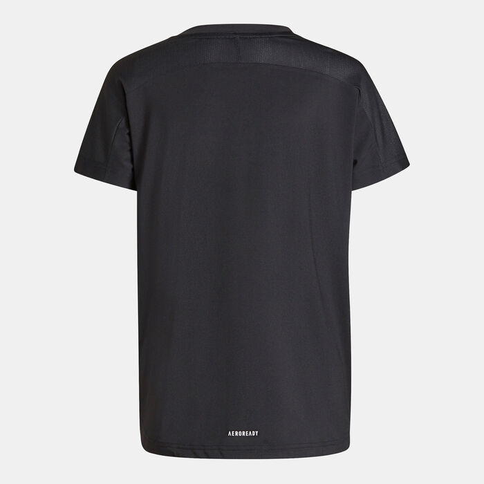 adidas Kids' Marimekko Primegreen AEROREADY Graphic T-Shirt Black adidas Kids' Marimekko Primegreen AEROREADY Graphic T-Shirt Black image number 1