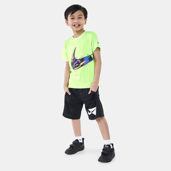 Nike Kids' Swoosh Wrap T-Shirt Green image number 2