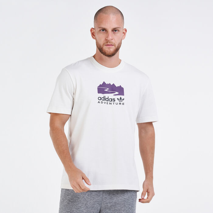 adidas Men's Adventure Logo T-Shirt White adidas Men's Adventure Logo T-Shirt White image number 0