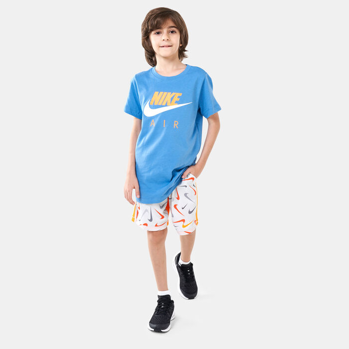 Nike Kids' Dri-FIT Allover Print Shorts Grey image number 2