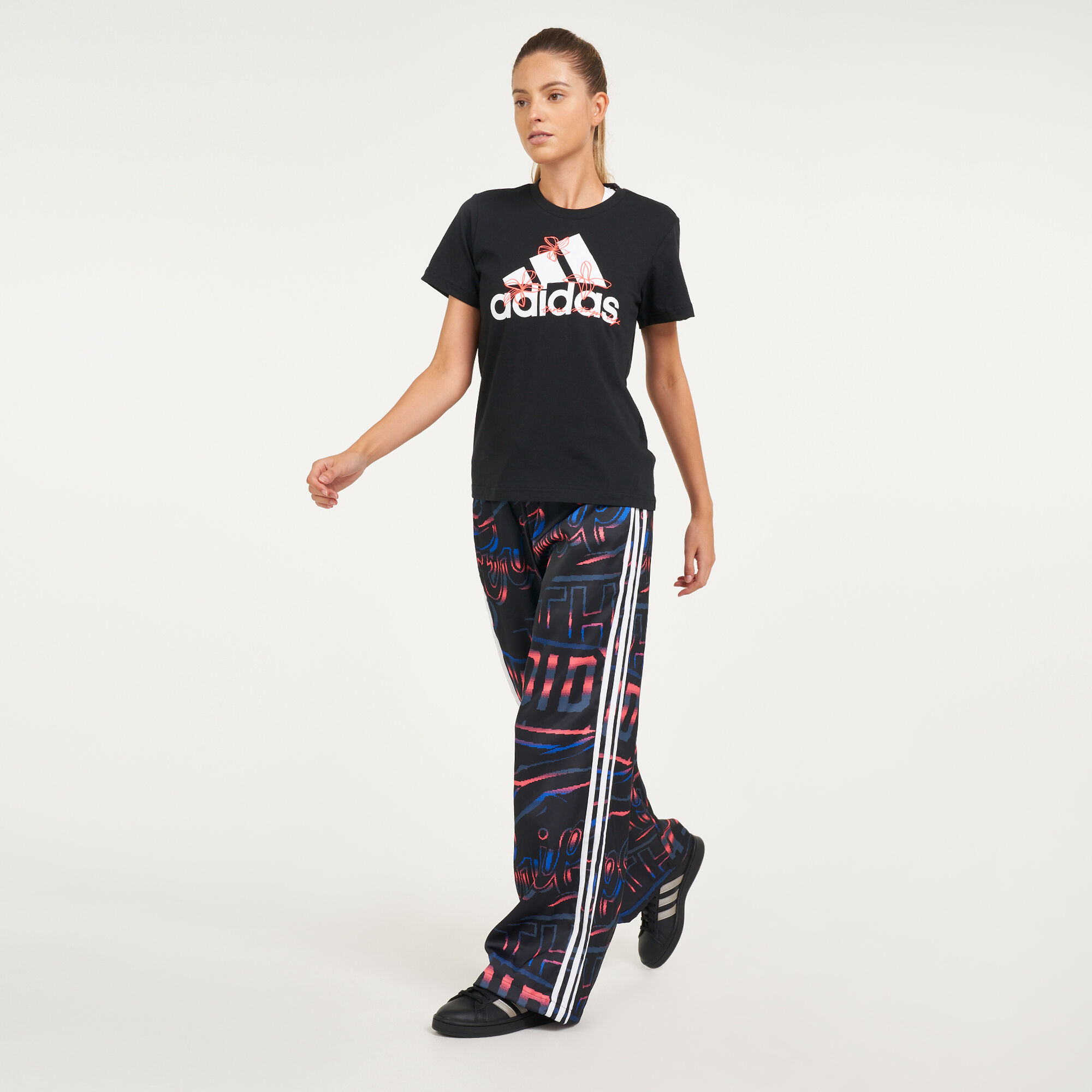 Adidas floral shirt womens on sale