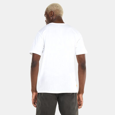 Timberland Men's Small Logo Print Logo T-Shirt White