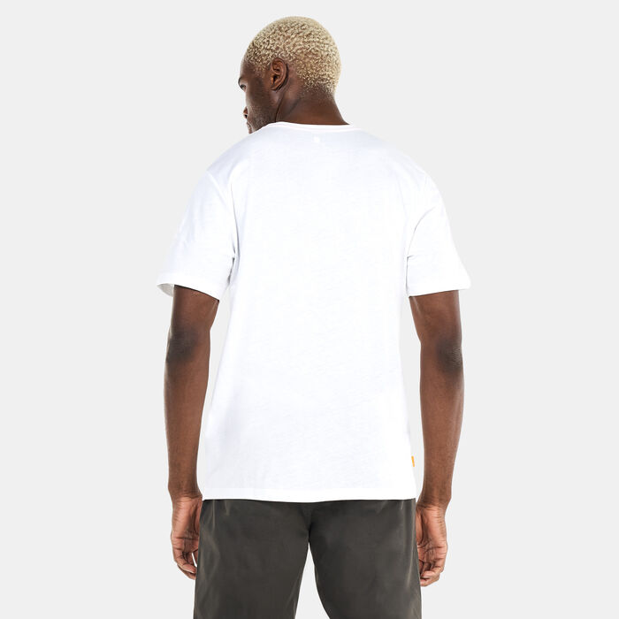 Timberland Men's Small Logo Print Logo T-Shirt White image number 1