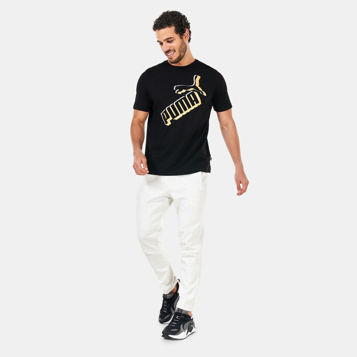 PUMA Men's Essentials+ Big Logo T-Shirt Black image number 2