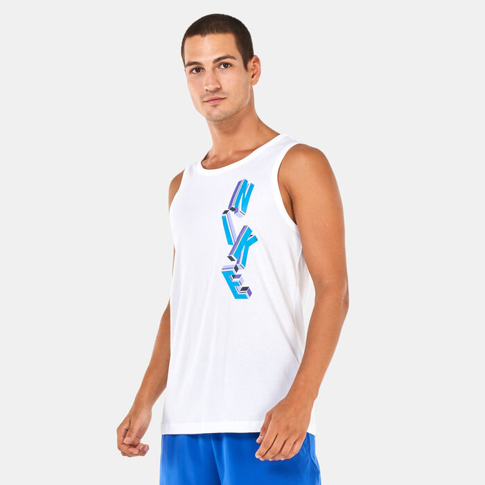 Nike Men's Dri-FIT Graphic Training Tank Top White image number 0
