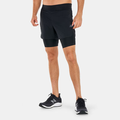 New Balance Men's Q Speed Fuel 2-in-1 5-Inch Shorts Black