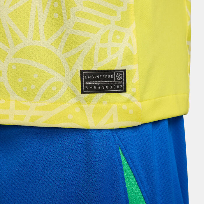Nike Men's Brazil 2024 Home Replica Football Jersey yellow Nike Men's Brazil 2024 Home Replica Football Jersey yellow image number 5
